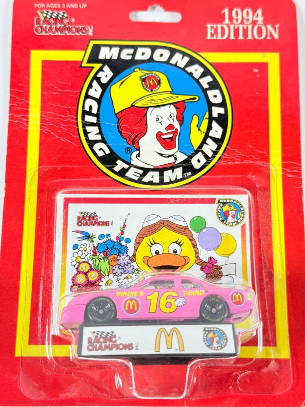 McDonalds Racing Team 1994 Birdies T-Bird #16 Pink DieCast Car Racing Champions